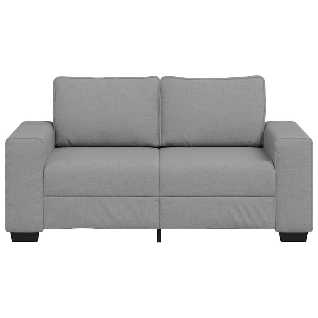 2-Seater Sofa Light Grey 120 cm Fabric