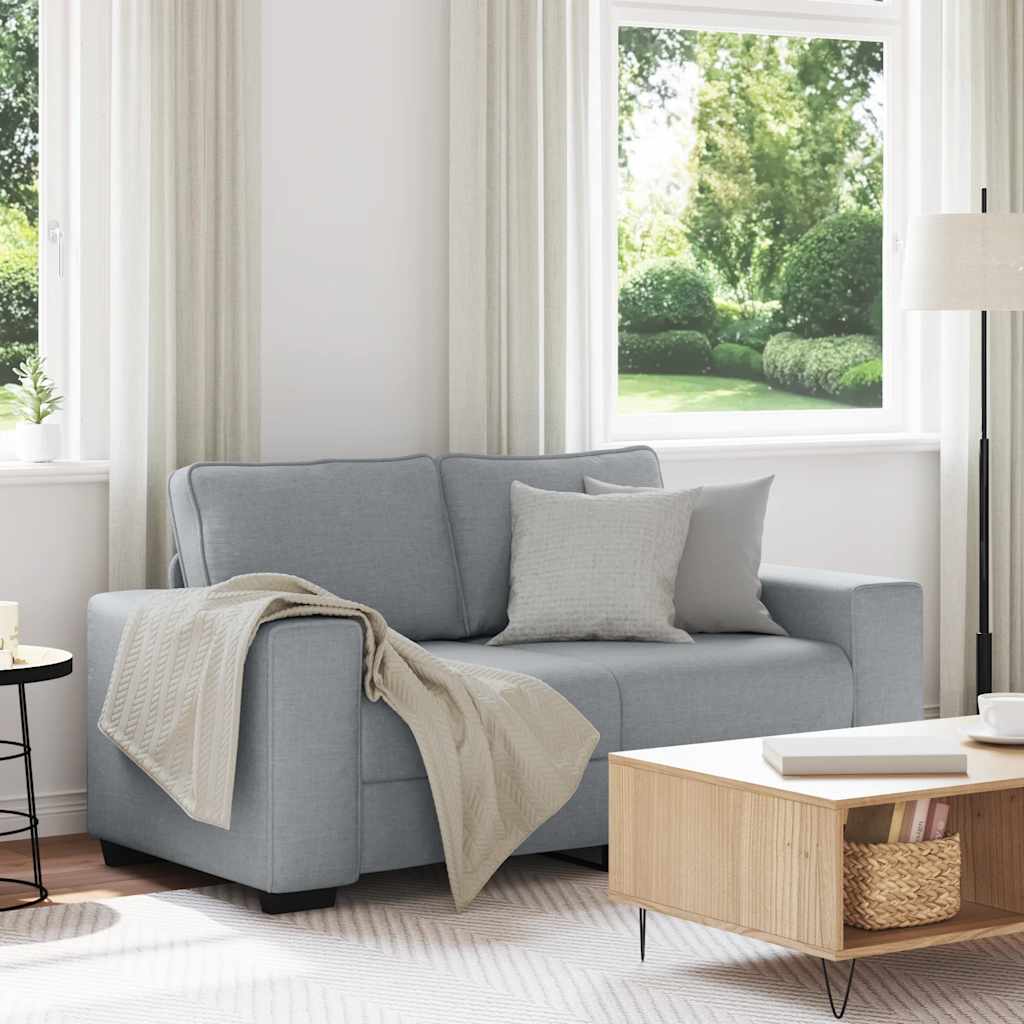 2-Seater Sofa Light Grey 160x77x82 cm Fabric