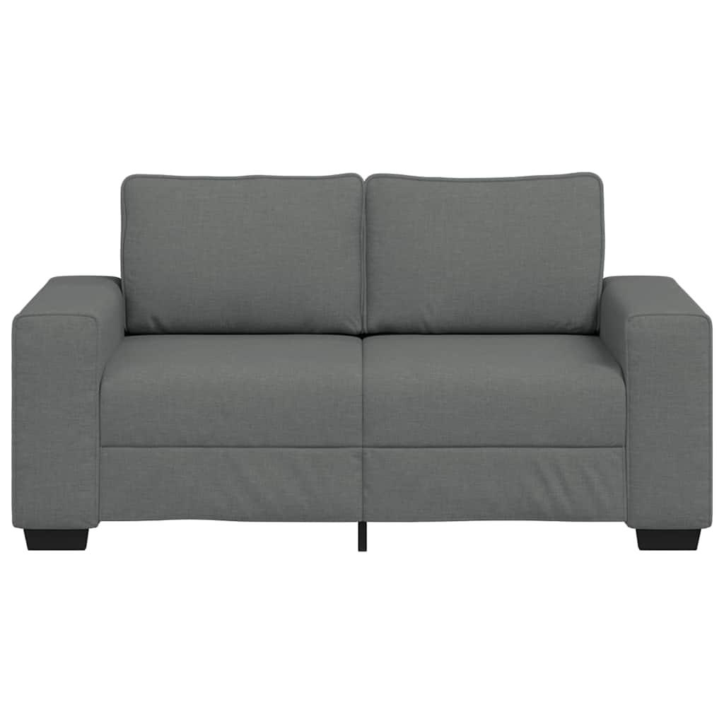 2-Seater Sofa Dark Grey 120 cm Fabric