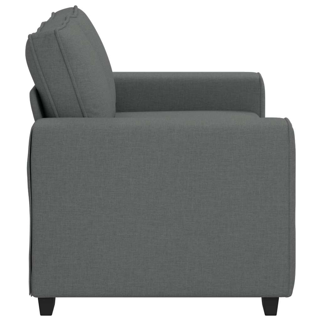 2-Seater Sofa Dark Grey 120 cm Fabric