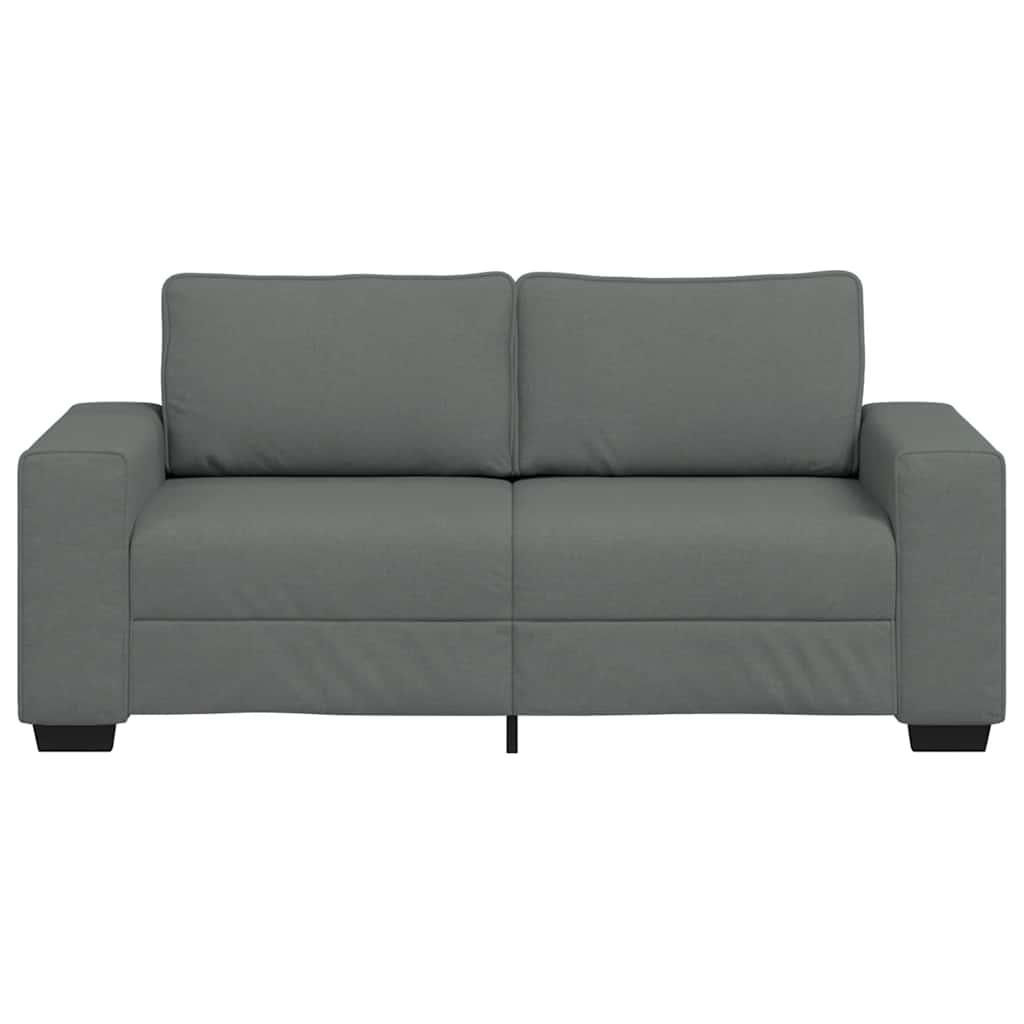 2-Seater Sofa Dark Grey 140 cm Fabric