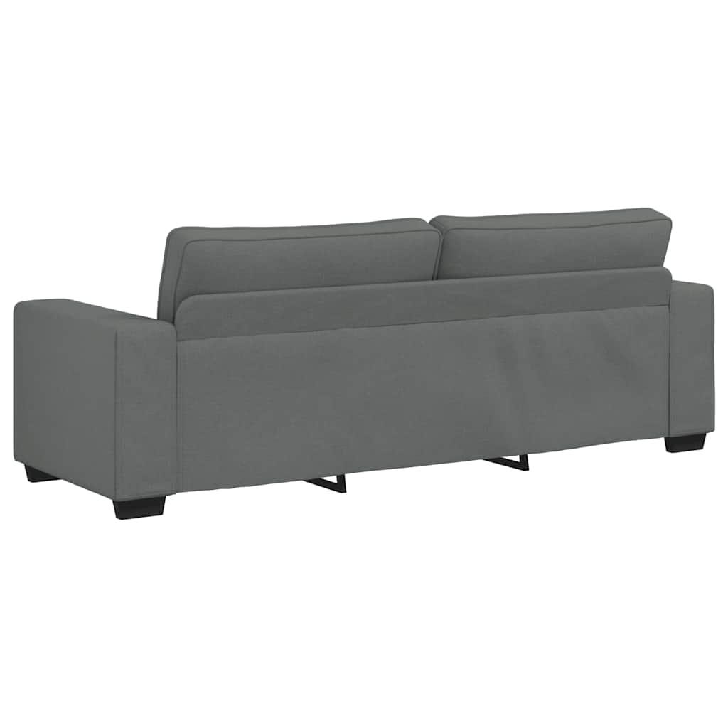 3-Seater Sofa Dark Grey 220x77x82 cm Fabric