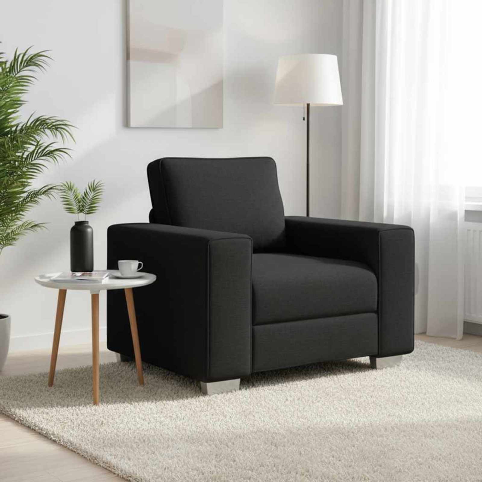 Sofa Chair Black 100 cm Fabric