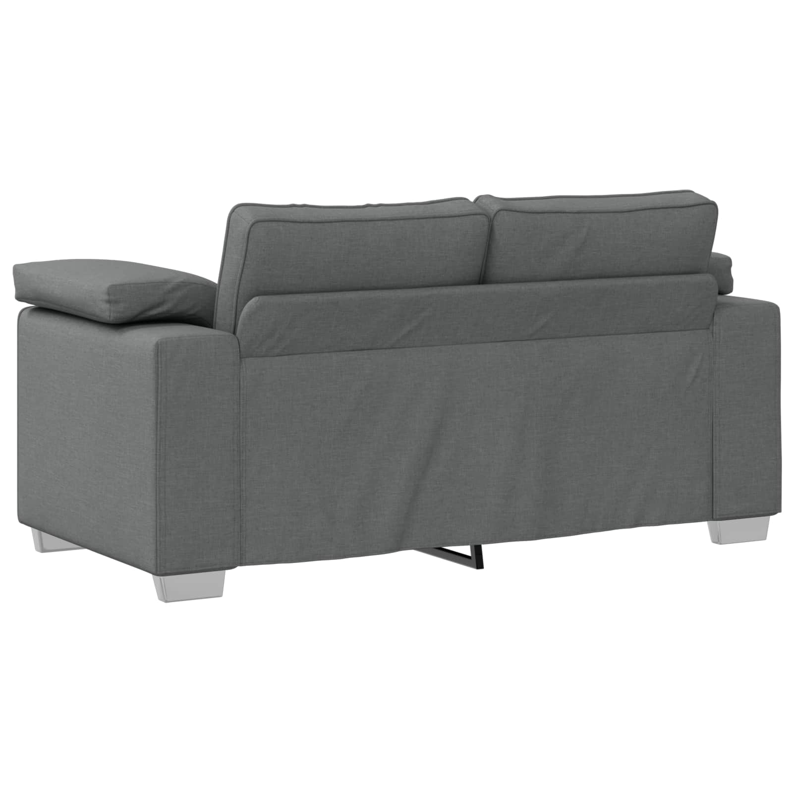 Loveseat Sofa Dark Grey 160 cm Fabric