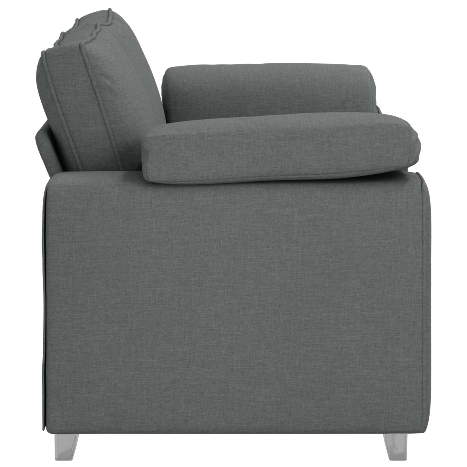 Loveseat Sofa Dark Grey 160 cm Fabric
