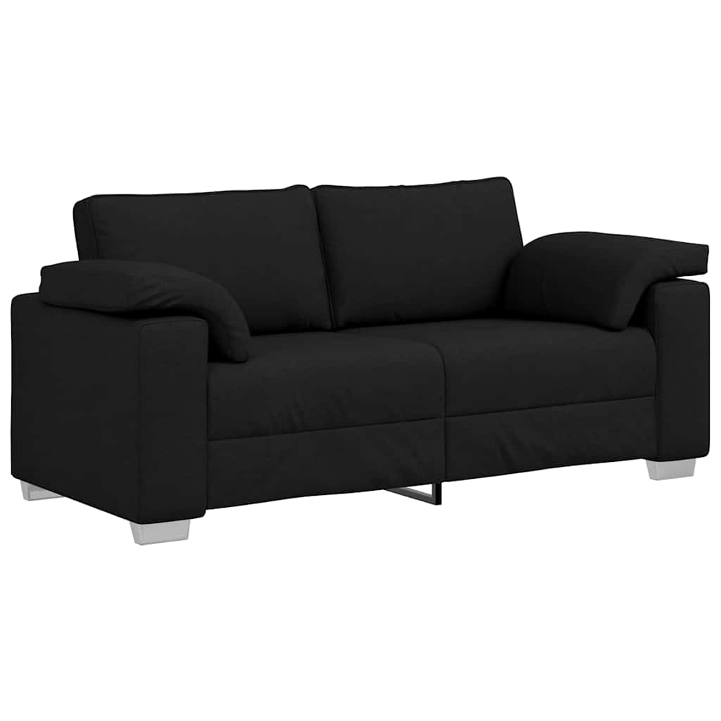 Loveseat Sofa Black 180 cm Fabric
