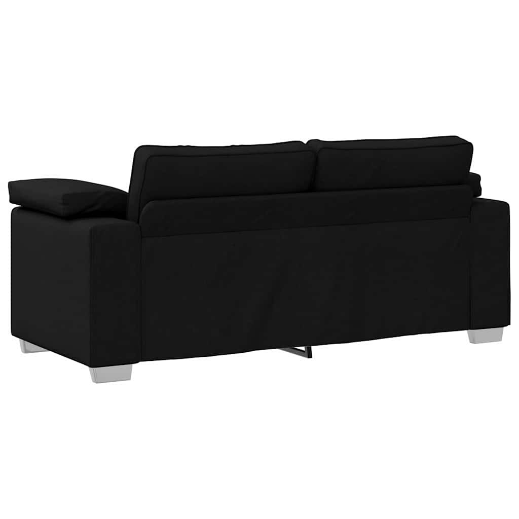 Loveseat Sofa Black 180 cm Fabric