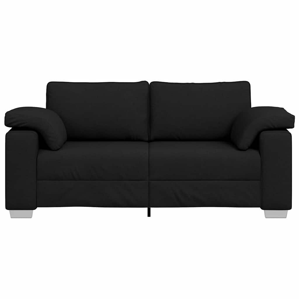 Loveseat Sofa Black 180 cm Fabric