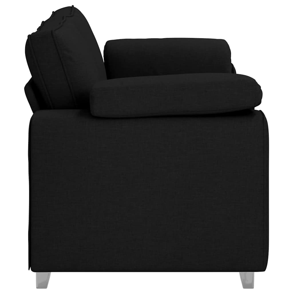 Loveseat Sofa Black 180 cm Fabric