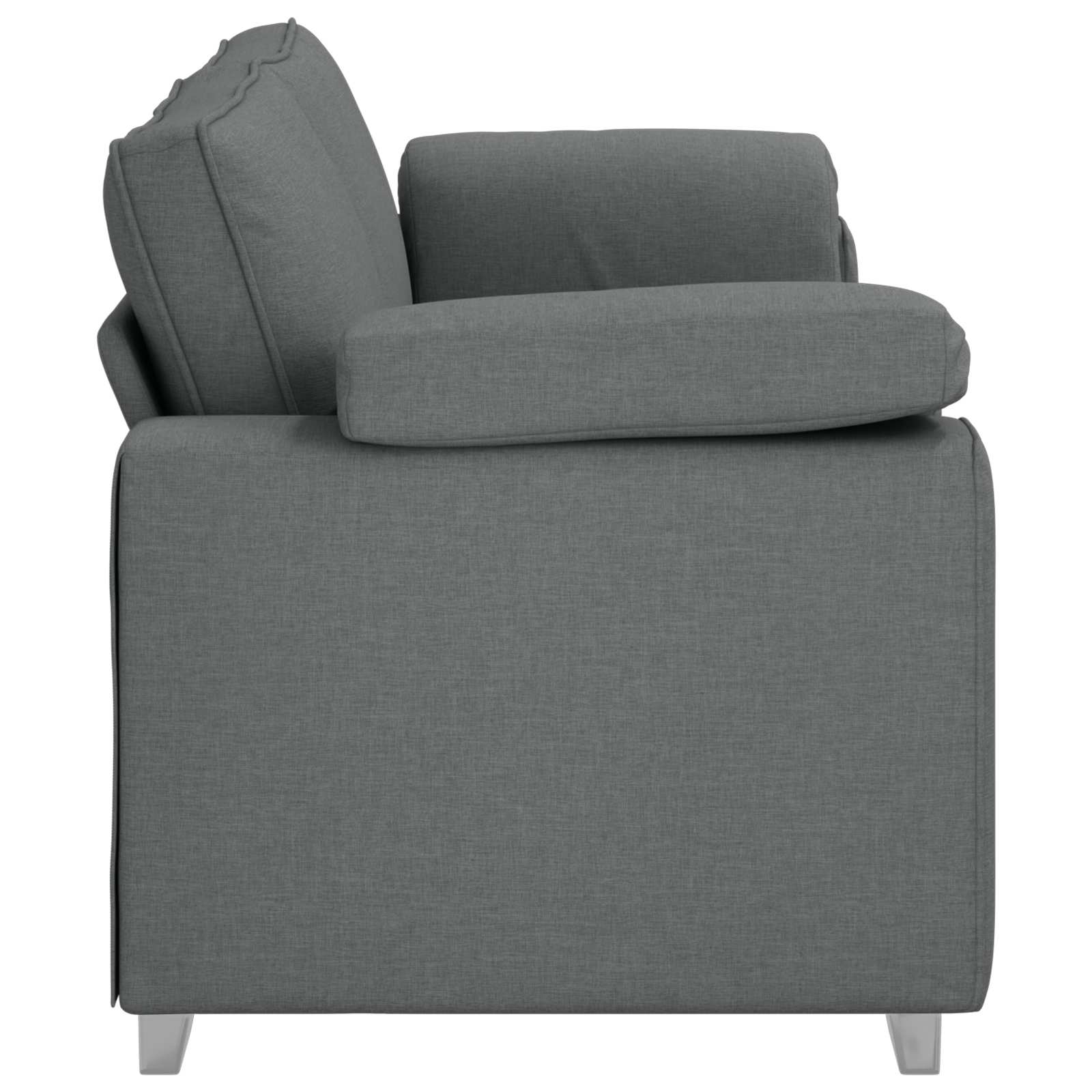 3-Seater Sofa Dark Grey 220 cm Fabric