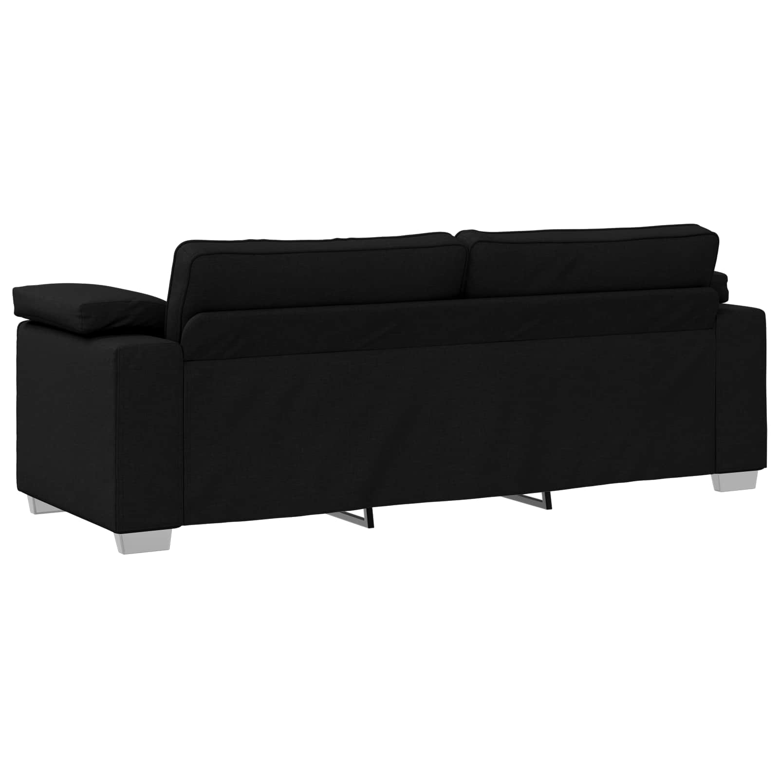 3-Seater Sofa Black 220 cm Fabric