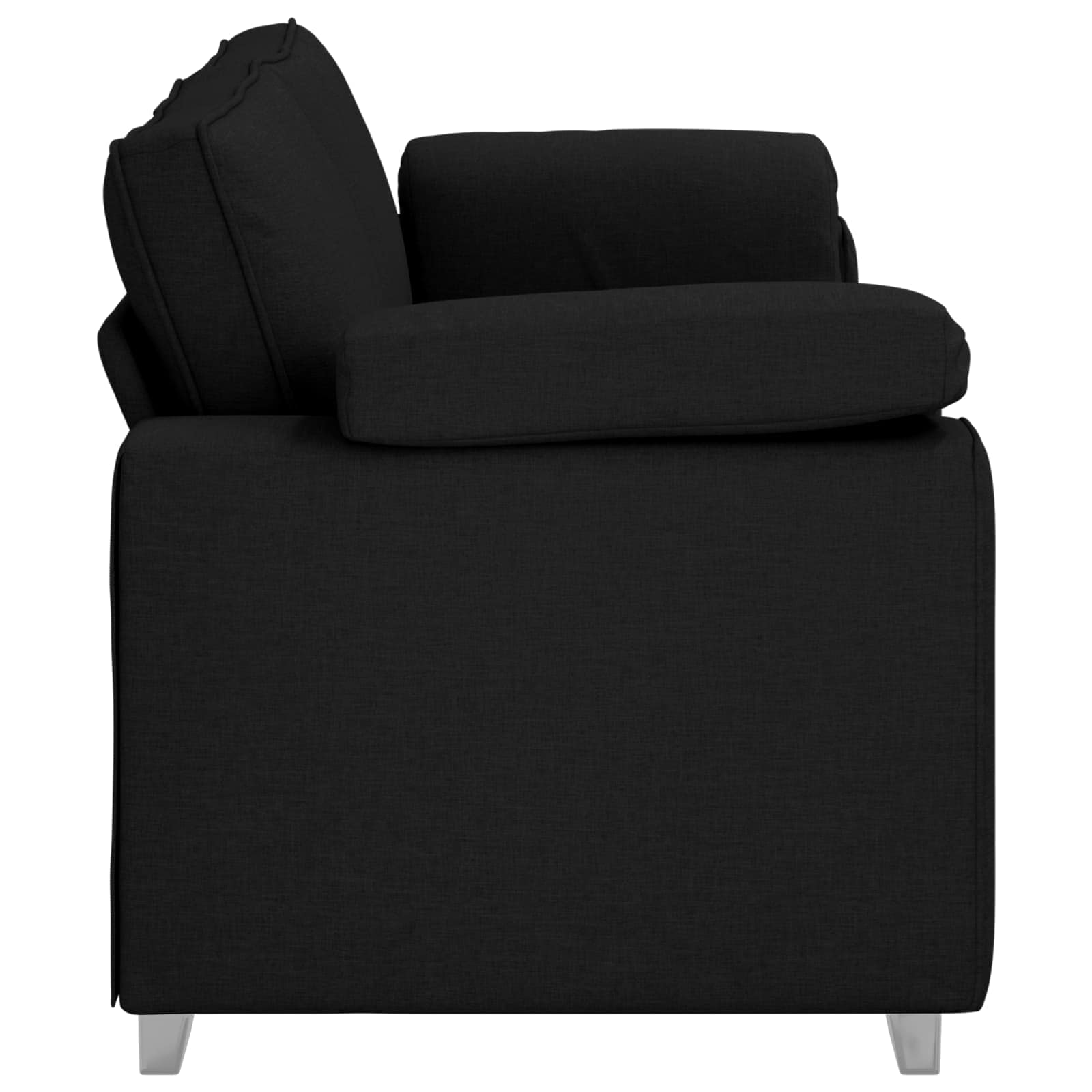 3-Seater Sofa Black 220 cm Fabric