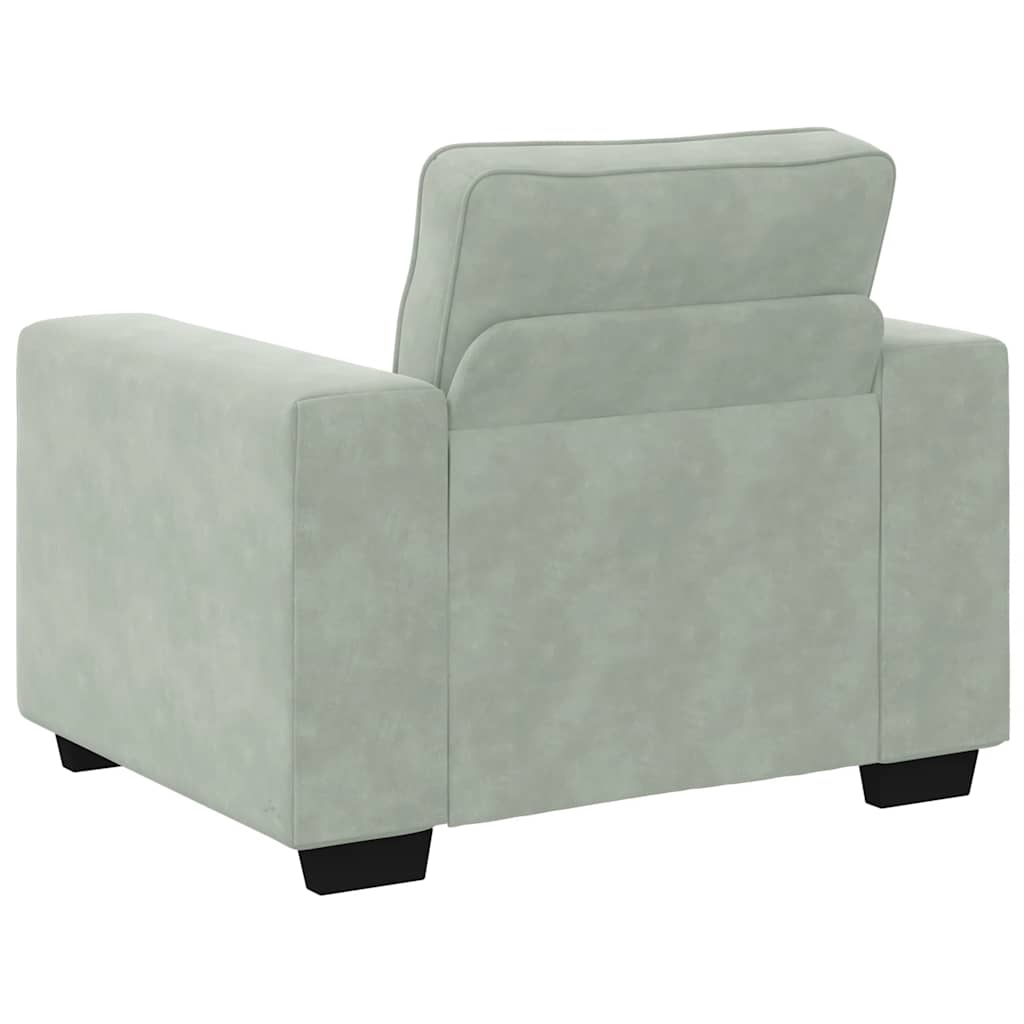 Sofa Chair Light Grey 60 cm Velvet