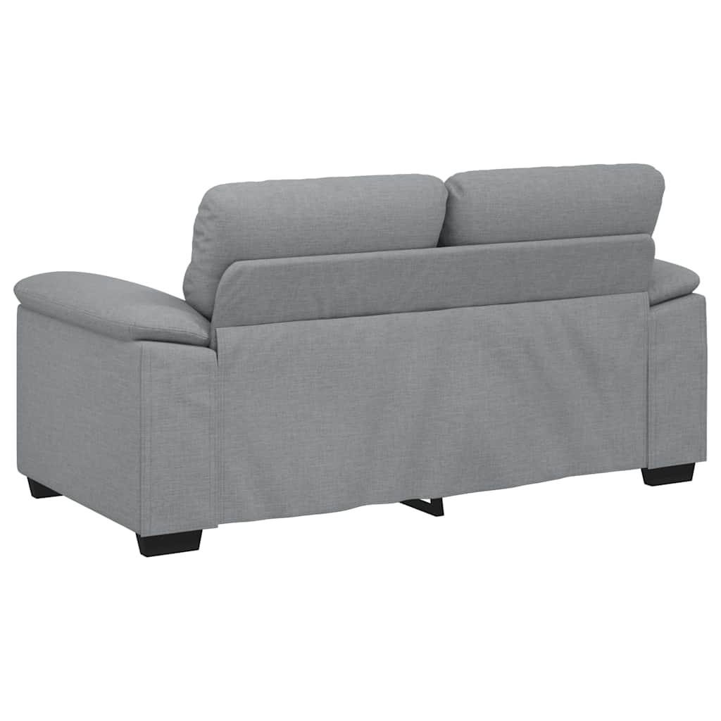 2-Seater Sofa Light Grey 120 cm Fabric