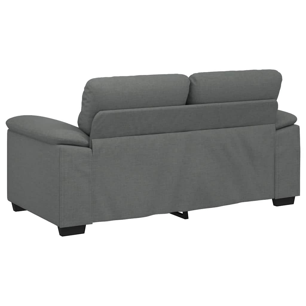 2-Seater Sofa Dark Grey 120 cm Fabric