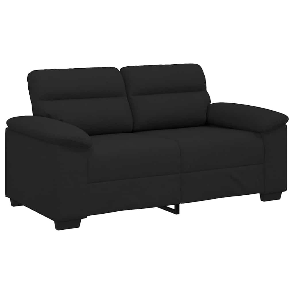 2-Seater Sofa Black 120 cm Fabric