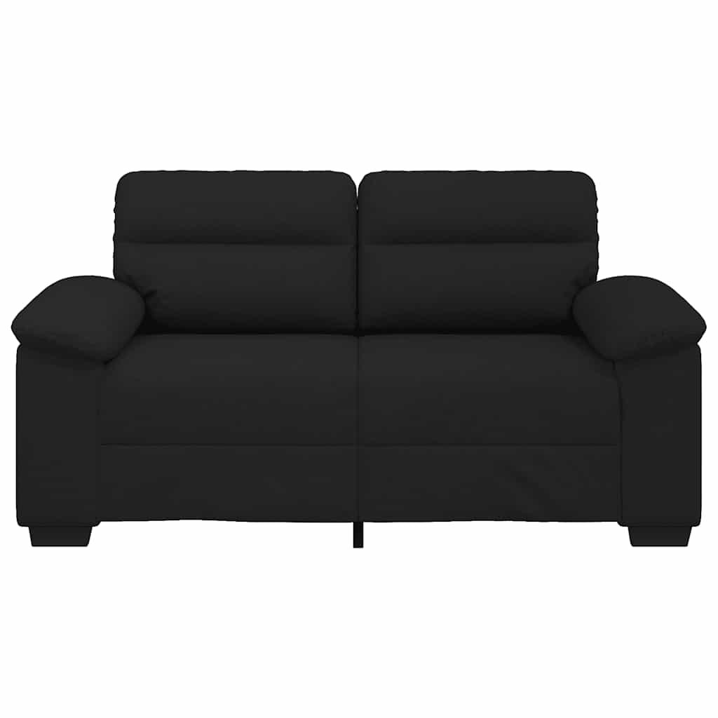 2-Seater Sofa Black 120 cm Fabric