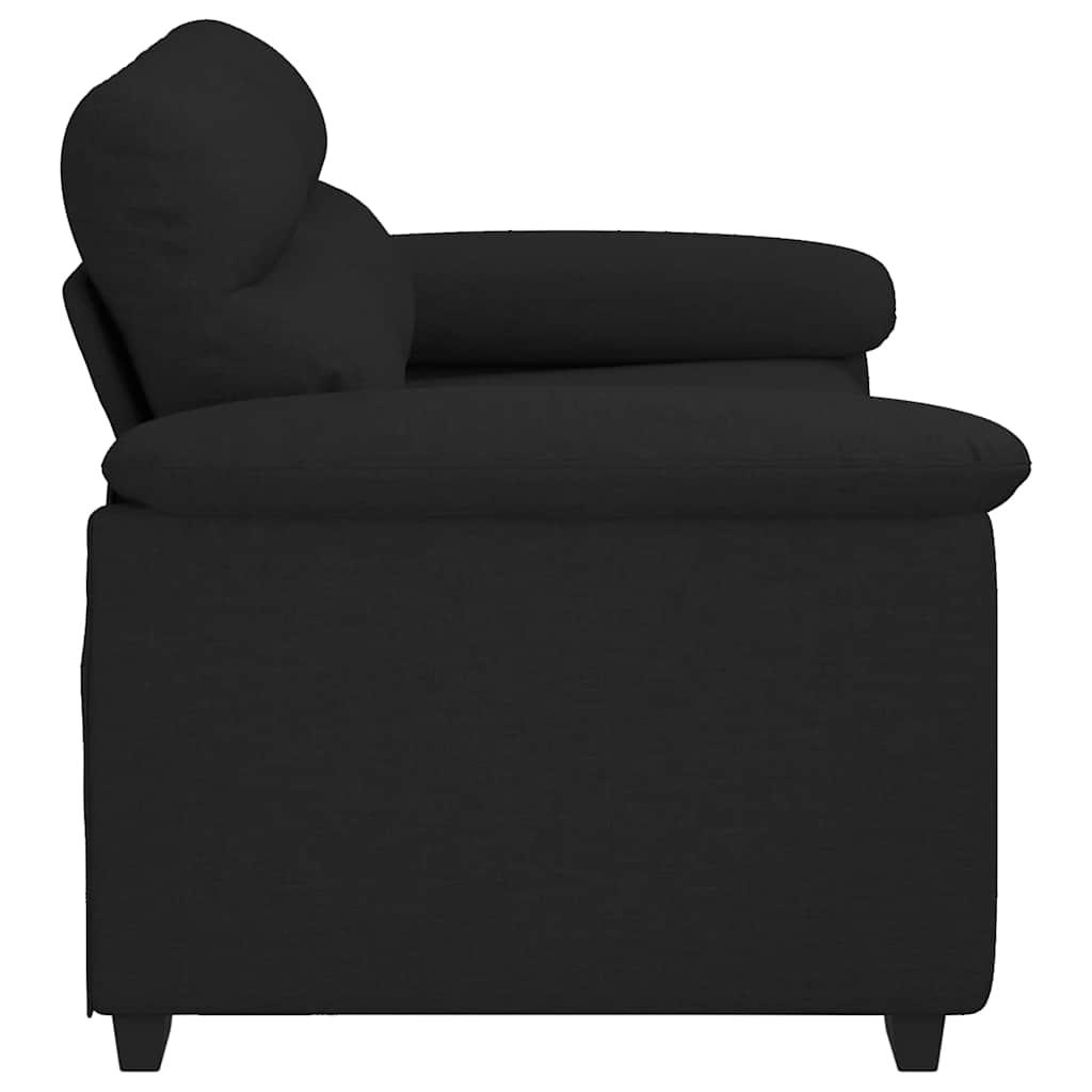2-Seater Sofa Black 120 cm Fabric