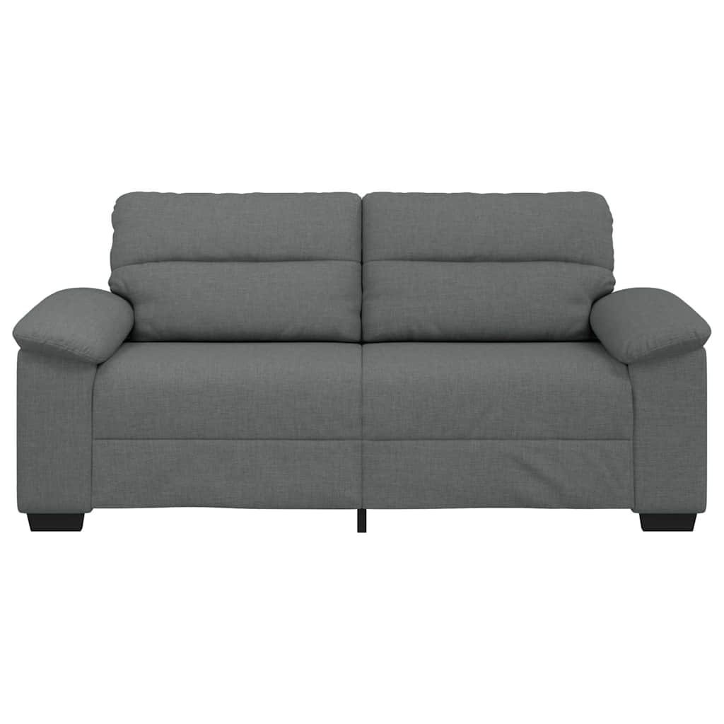 2-Seater Sofa Dark Grey 140 cm Fabric