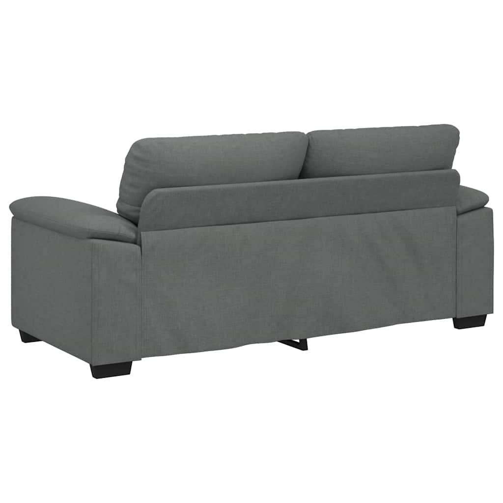 2-Seater Sofa Dark Grey 140 cm Fabric