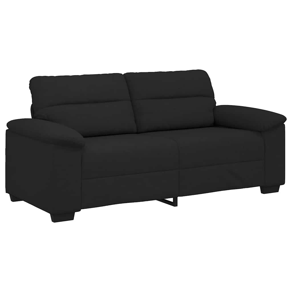 2-Seater Sofa Black 180x81x84 cm Fabric