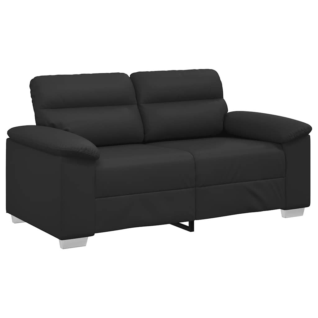2-Seater Sofa Black 120 cm Faux Leather