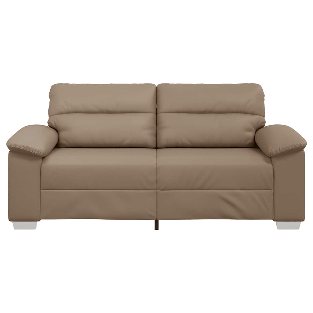 2-Seater Sofa Cappuccino 140 cm Faux Leather