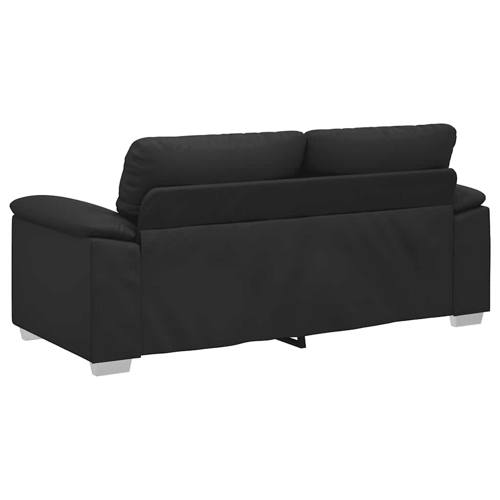 2-Seater Sofa Black 140 cm Faux Leather