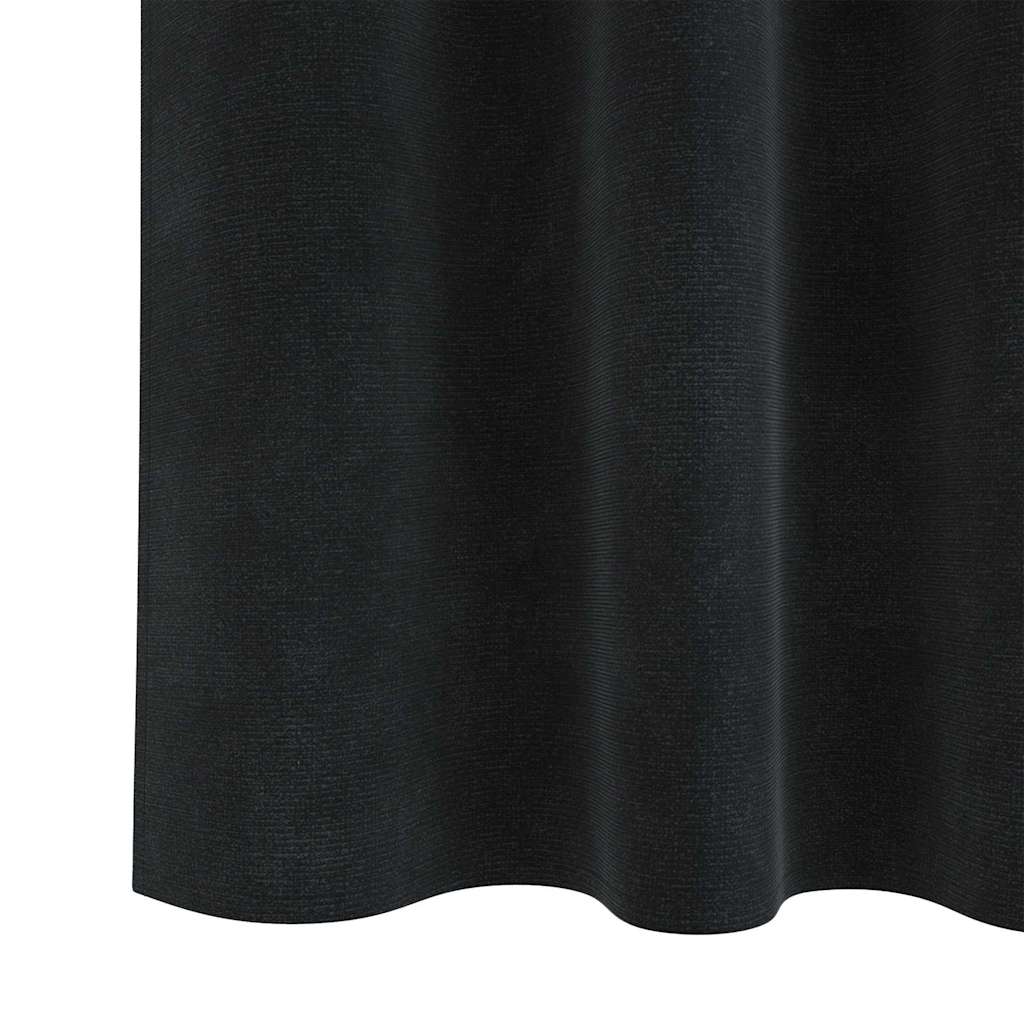 Blackout Curtains 2 pcs Black 140 x 260 cm Velvet