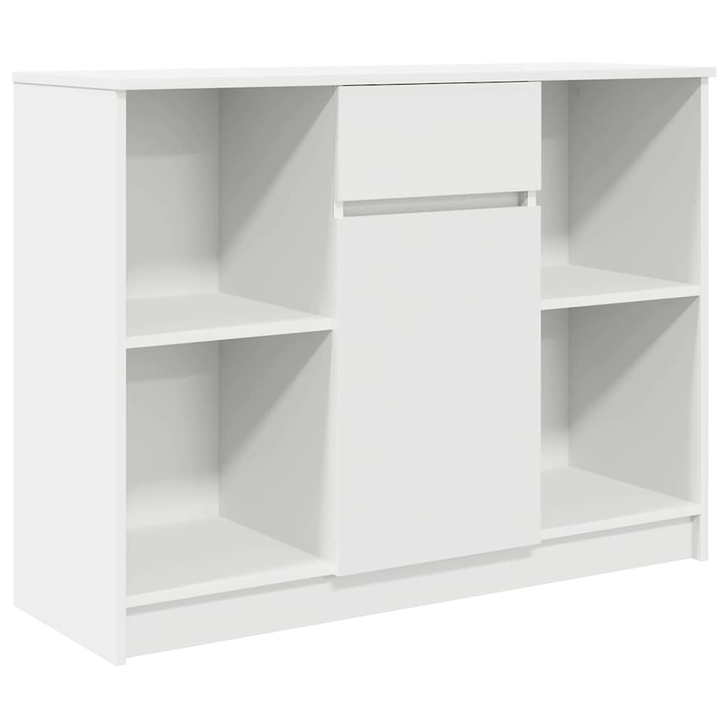 Sideboard with Drawer White 101x35x76 cm Engineered Wood