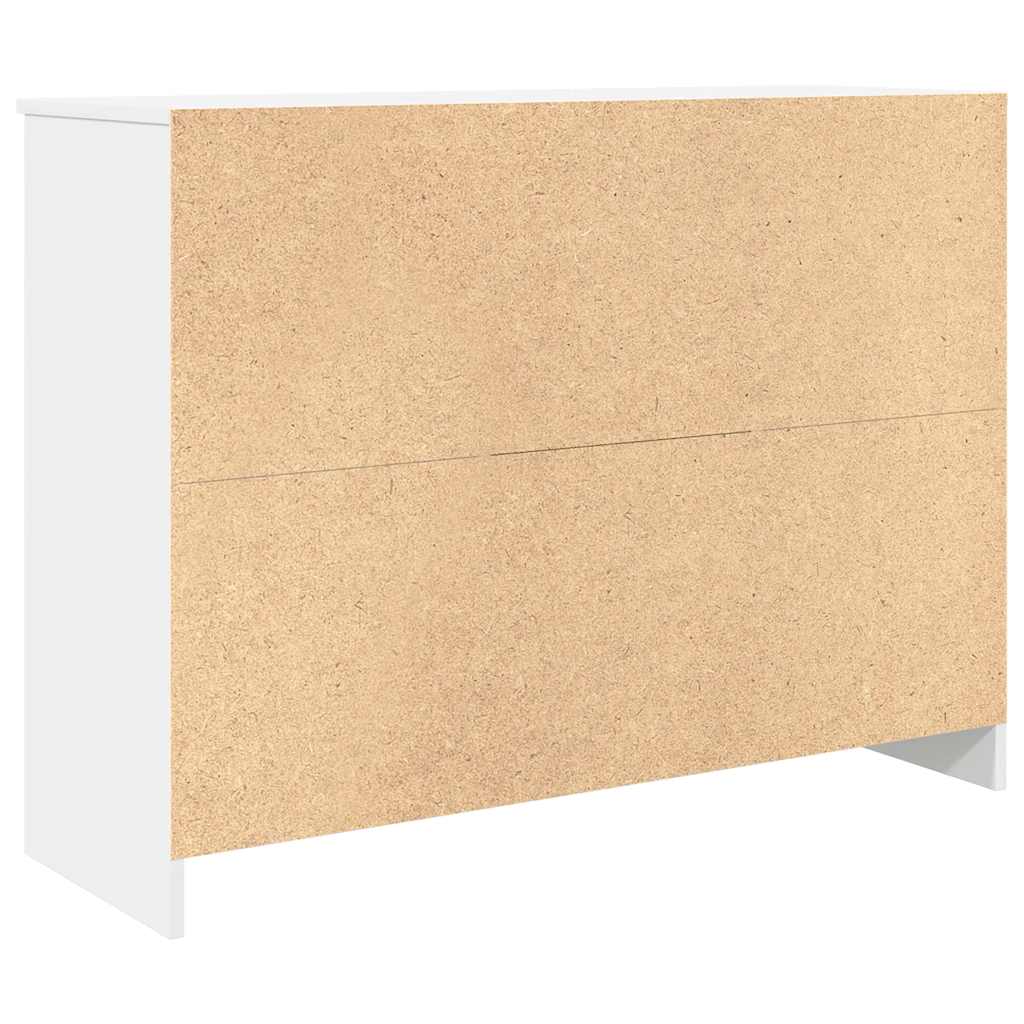 Sideboard with Drawer White 101x35x76 cm Engineered Wood