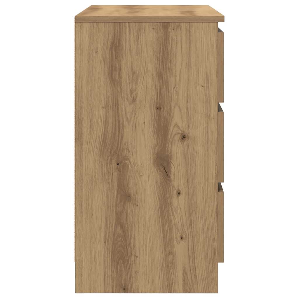 Sideboard with Drawer Artisan Oak 71x35x65 cm Engineered Wood