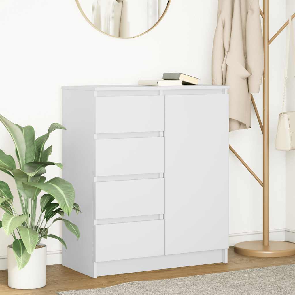 Sideboard with Drawers White 71x35x84 cm Engineered Wood