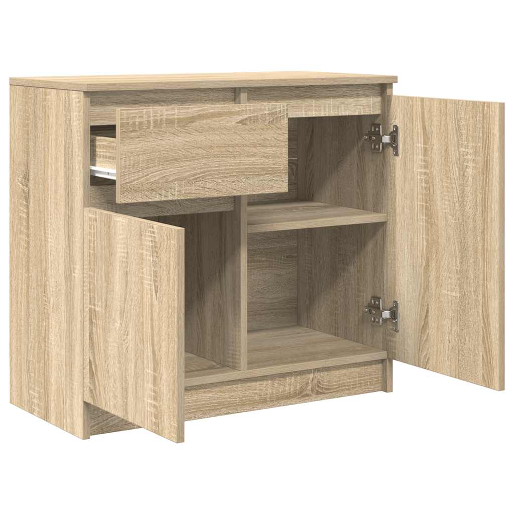 Sideboard with Drawer Sonoma Oak 71x35x65 cm Engineered Wood