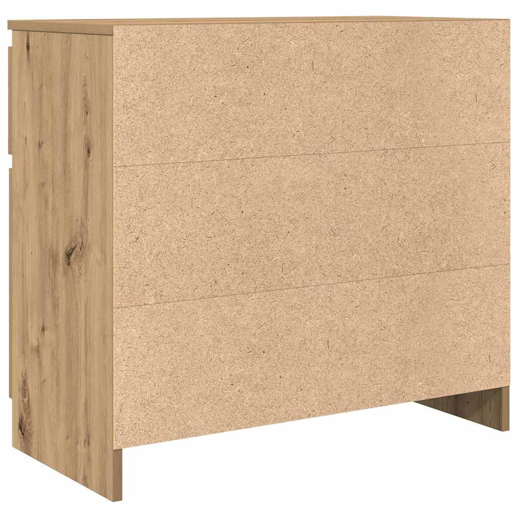 Sideboard with Drawer Artisan Oak 71x35x65 cm Engineered Wood
