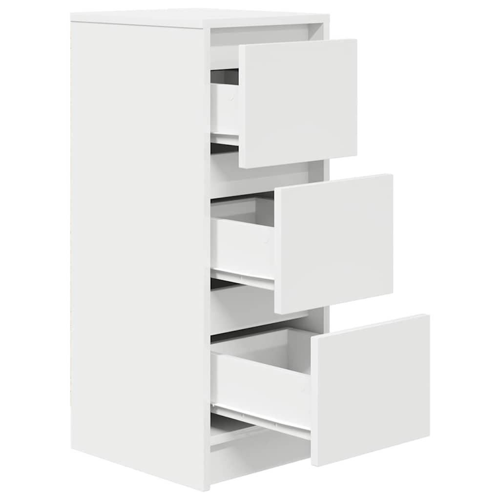 Sideboard White 29.5x34x76 cm Engineered Wood