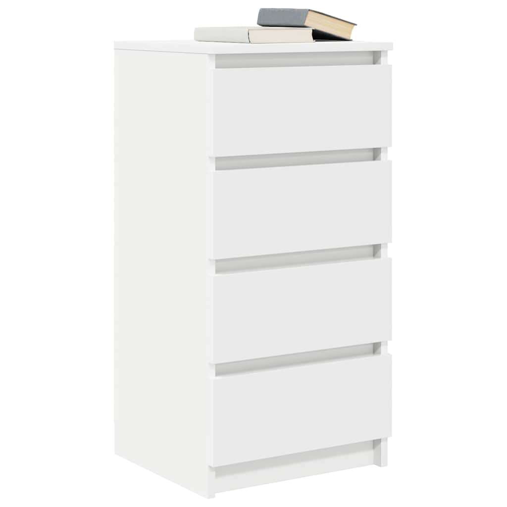 Sideboard White 37.5x35x76 cm Engineered Wood