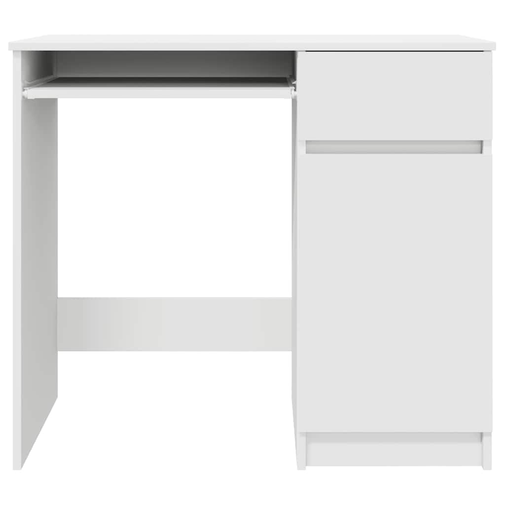 Desk White 86x49x76 cm Engineered Wood