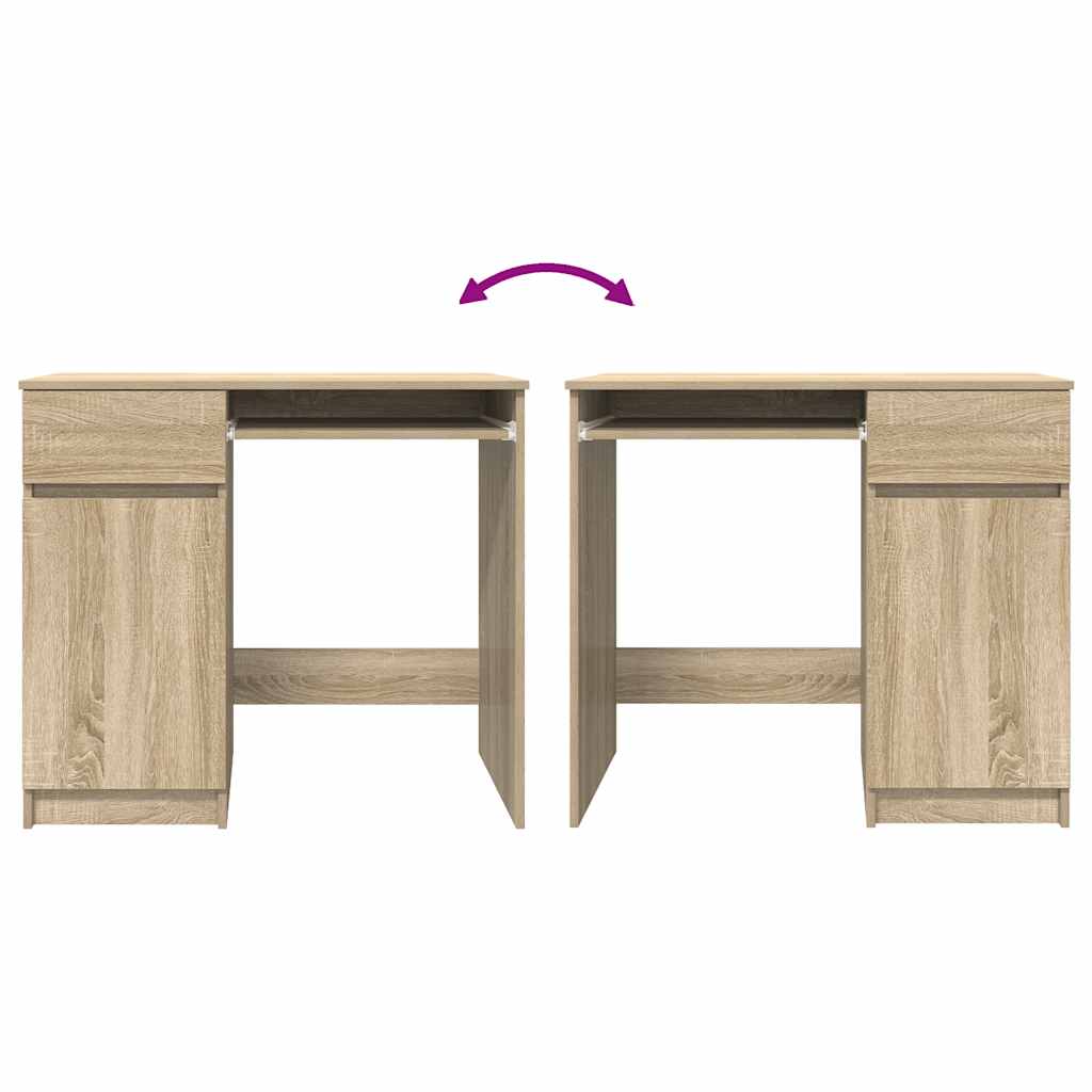 Desk Sonoma Oak 86x49x76 cm Engineered Wood