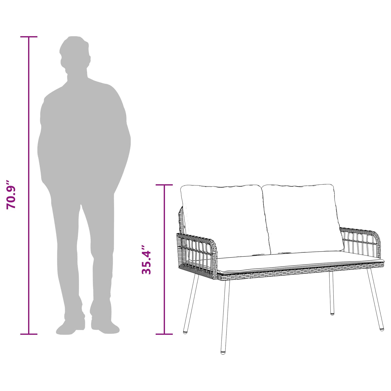 Garden Bench with Cushion Anthracite 114 x 64 x 90cm Steel