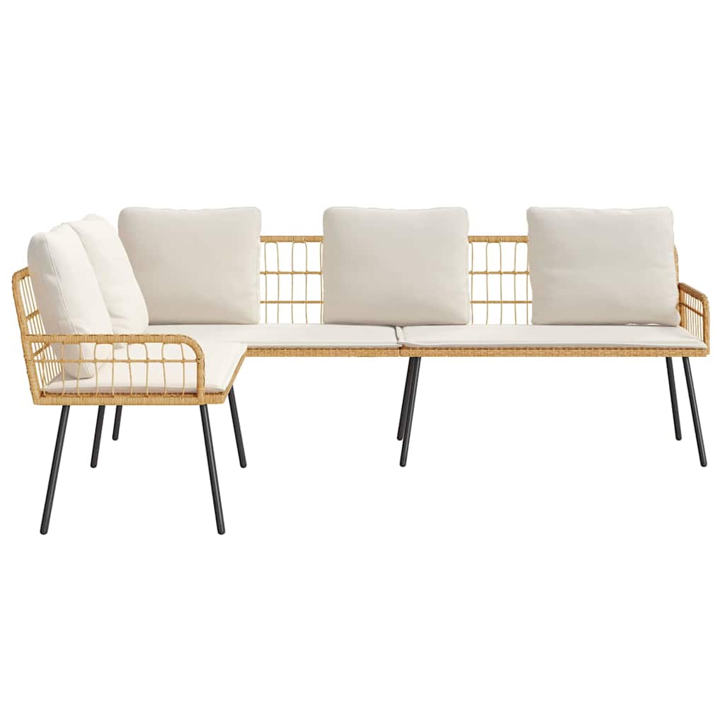 Sofa with Cushion Brown 61.5 x 123 x 82cm Metal