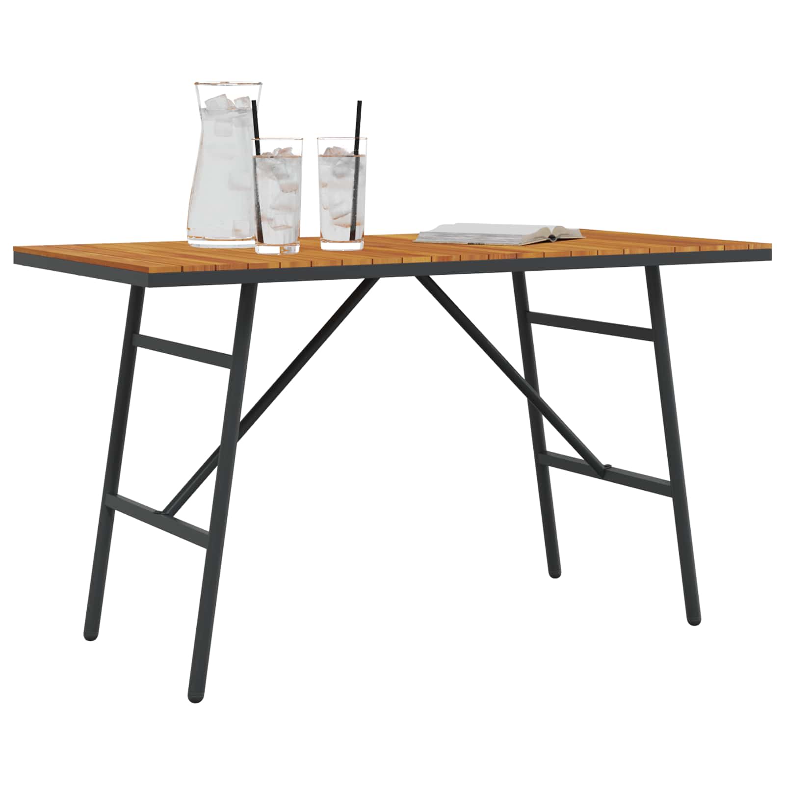 Dining Table Brown 110 x 55 x 61,5 cm Solid Acacia Wood