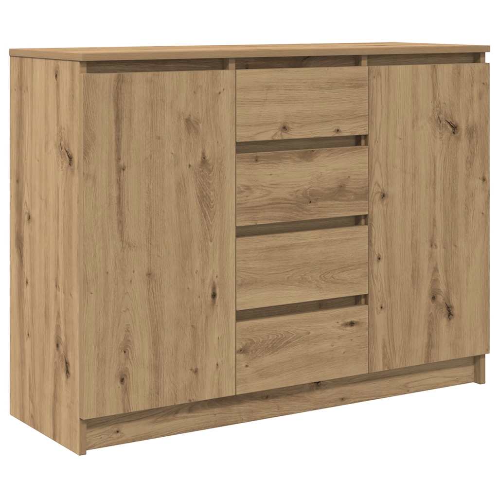 Sideboard with Drawers Artisan Oak 100.5x35x76 cm Engineered Wood