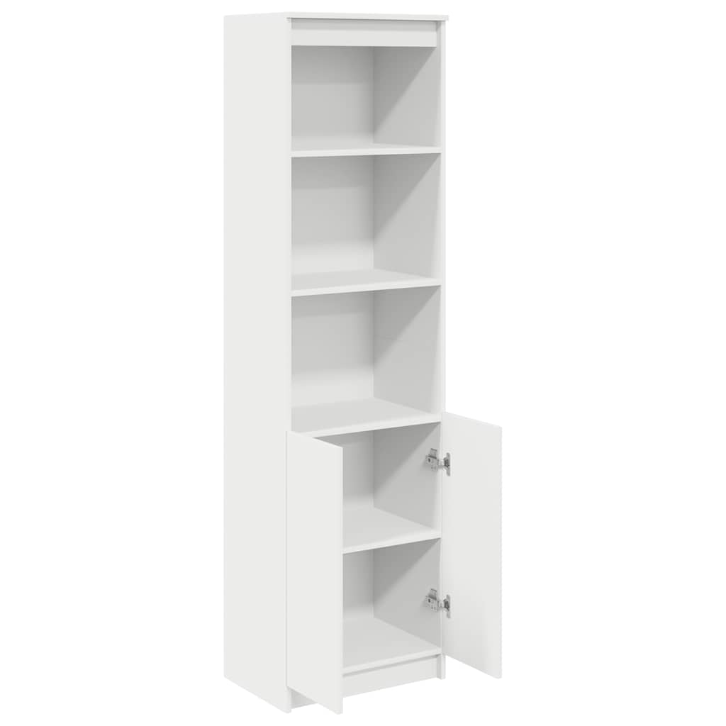 Highboard White 50x35x180 cm Engineered Wood