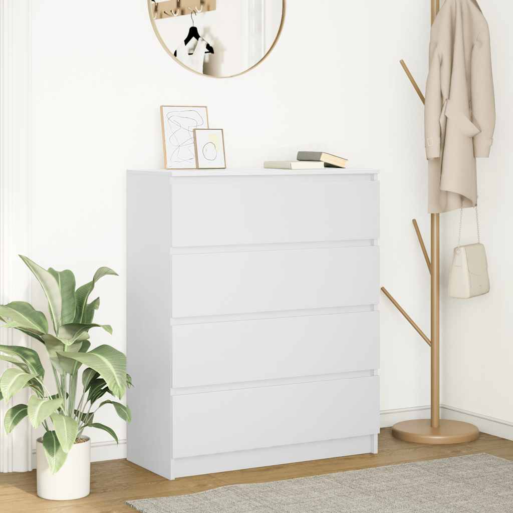 Sideboard White 80x35x99 cm Engineered Wood