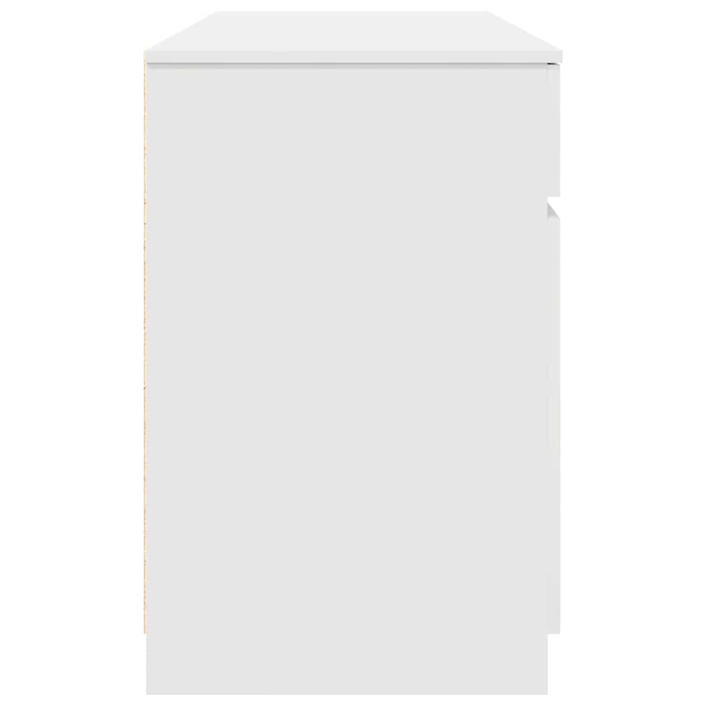 Desk with Drawer White 140 x 49 x 76 cm Engineered wood
