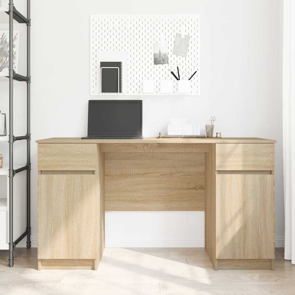 Desk Sonoma oak Engineered wood 140 x 49 x 76 cm