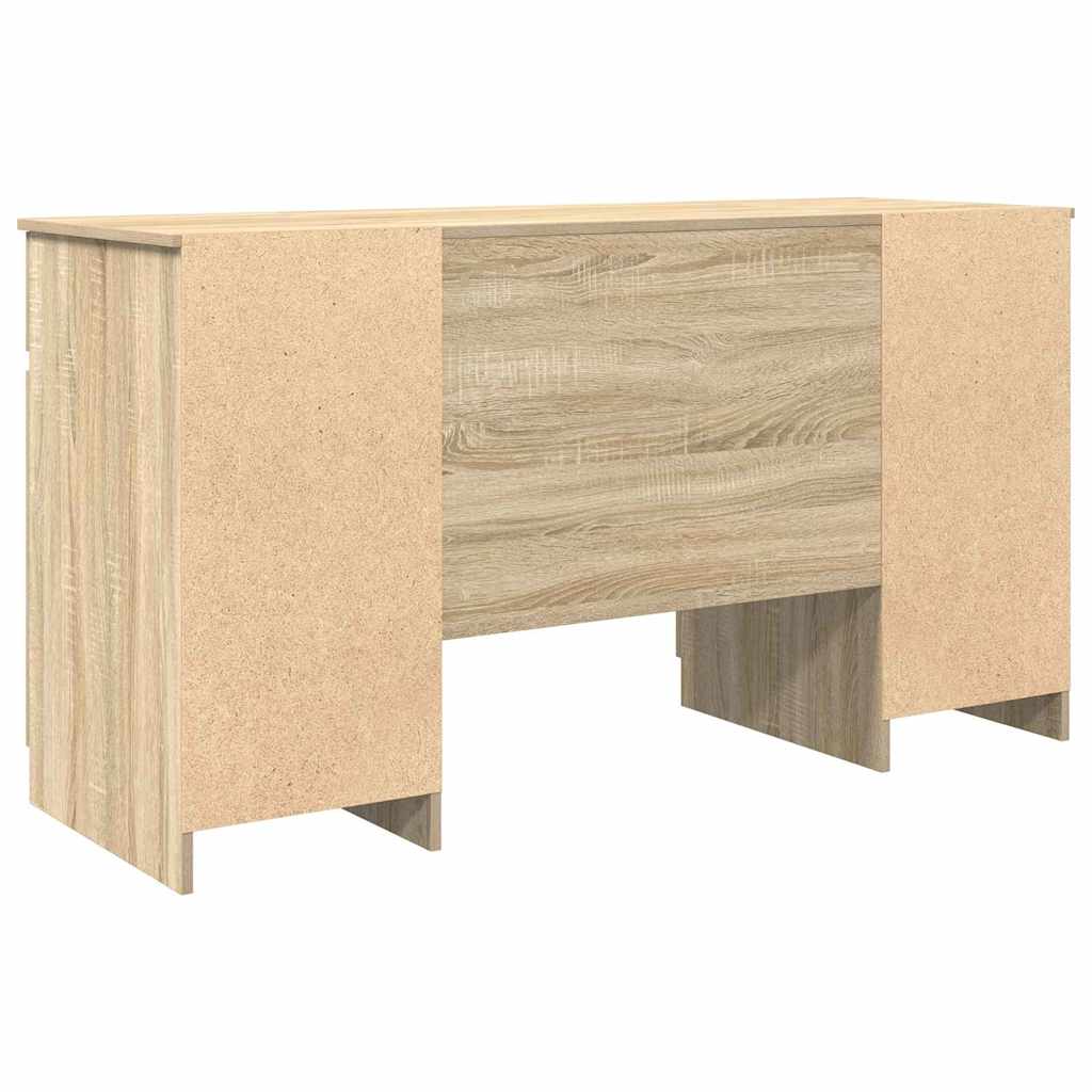 Desk with Drawer Sonoma oak 140 x 49 x 76 cm Engineered wood