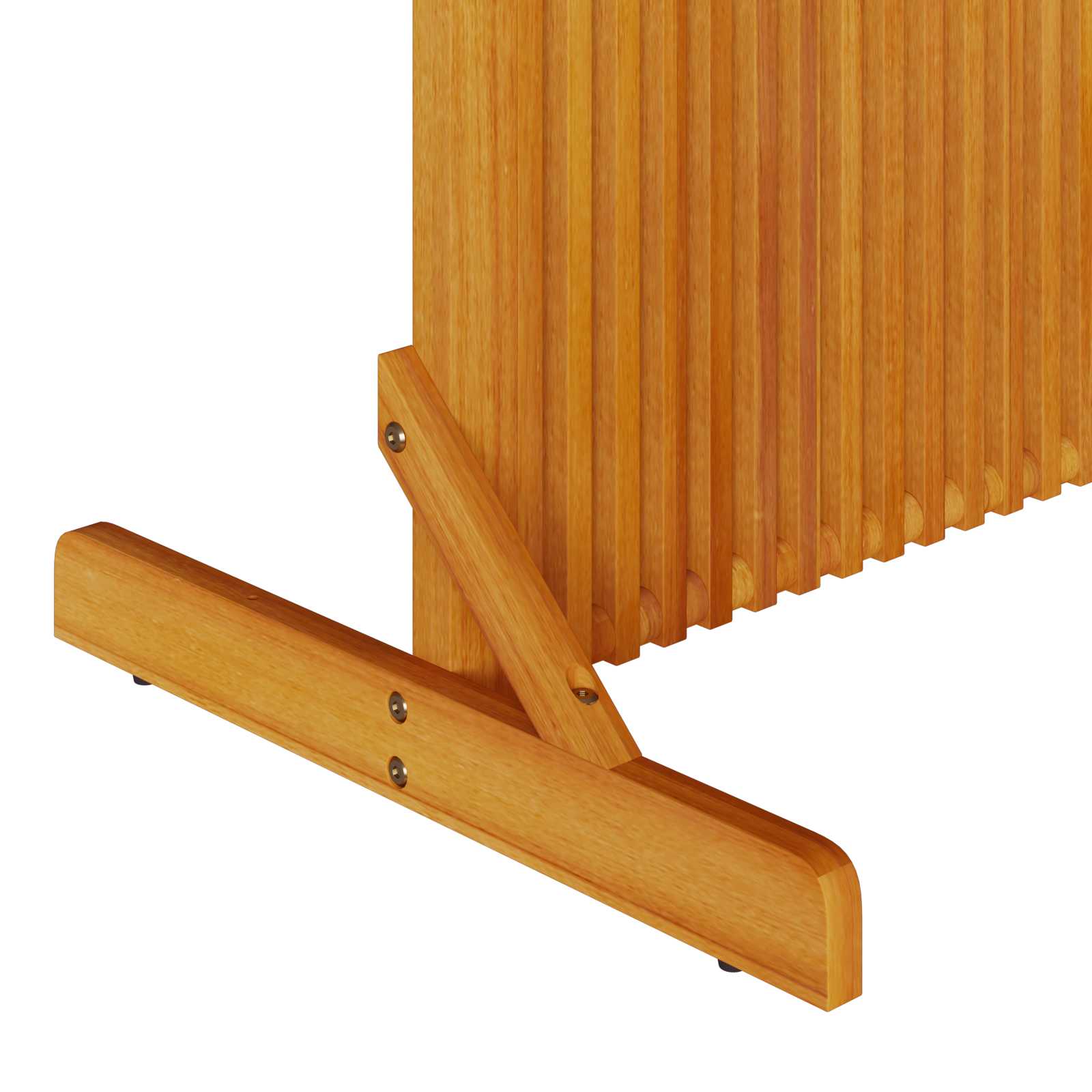 Privacy Screen Brown 79.5 x 50 x 150 cm Solid Acacia wood