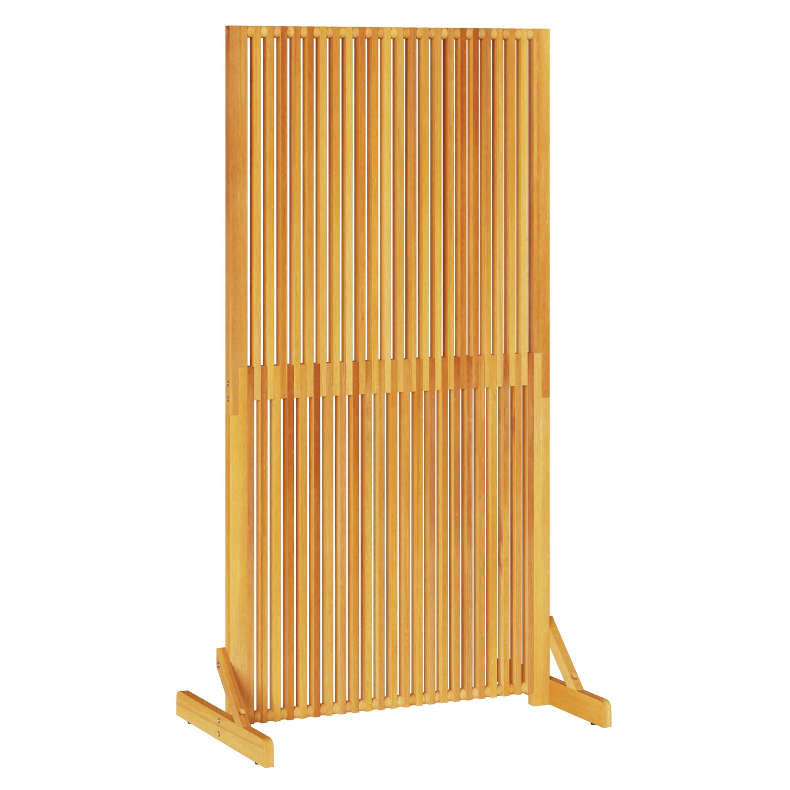 Privacy Screen Brown 79,5 x 50 x 150 cm Solid Acacia Wood